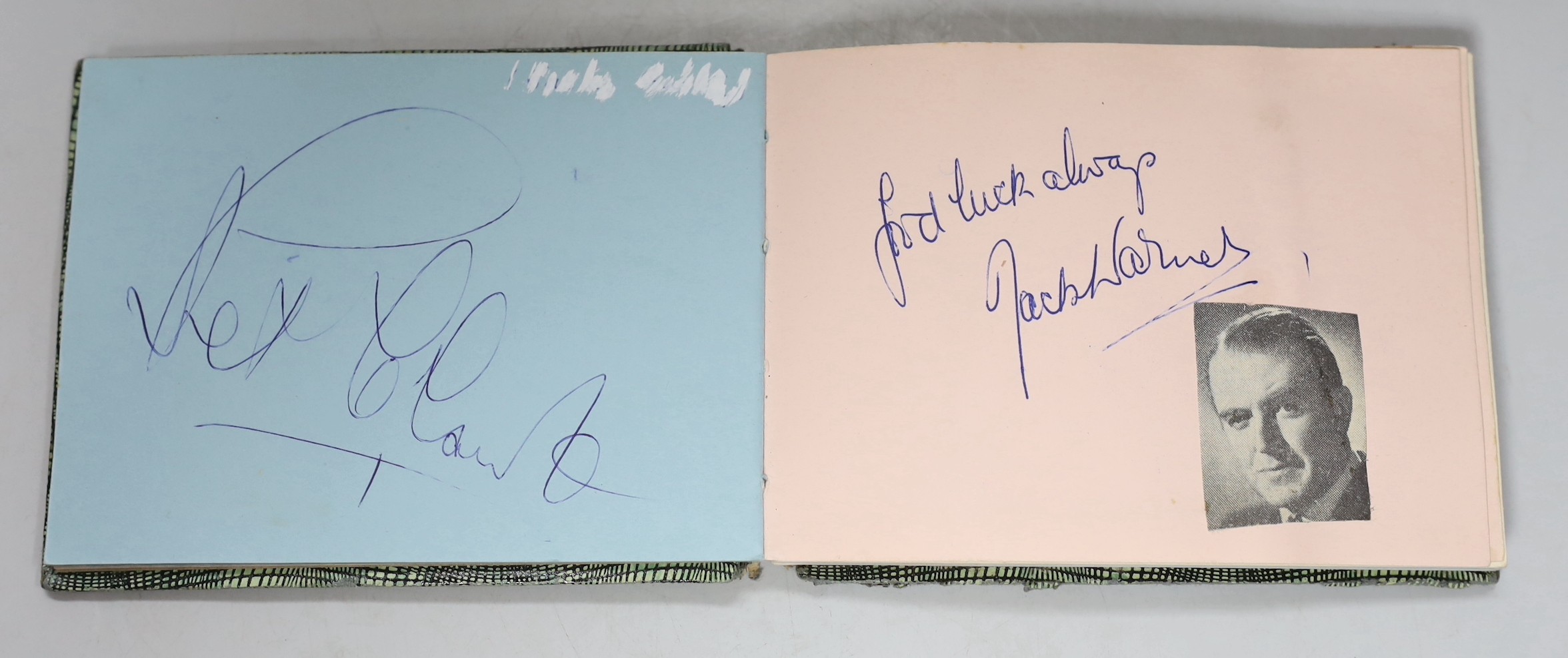 Two autograph albums and Mousetrap and three other signed theatre programmes